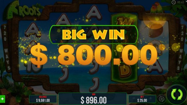 Re-spin triggers an 800.00 big win!