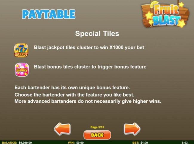 Jackpot and Bonus Symbol Rules