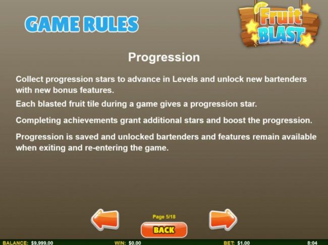 Collect progression stars to advance to the next level.