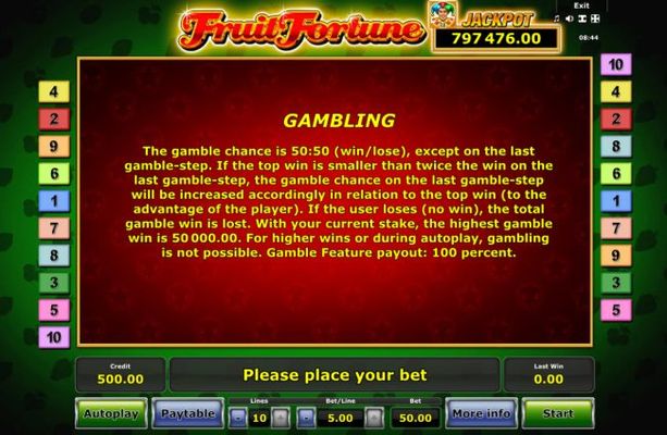 Gamble Feature Rules