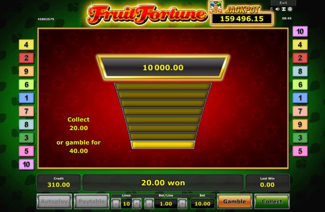 Ladder Gamble Feature Game Board