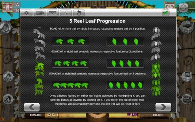 5 Reel Leef Progression Rules