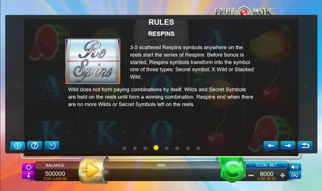 Respins Feature Rules