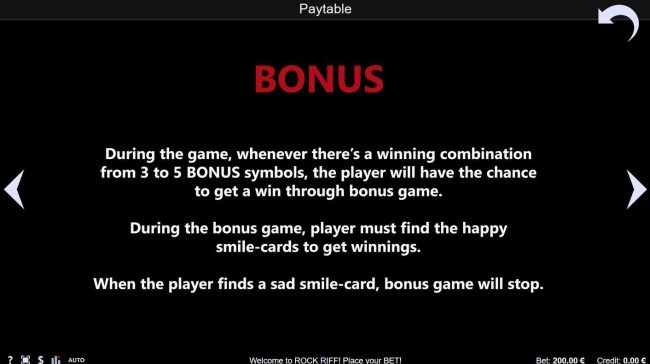 Bonus Game Rules