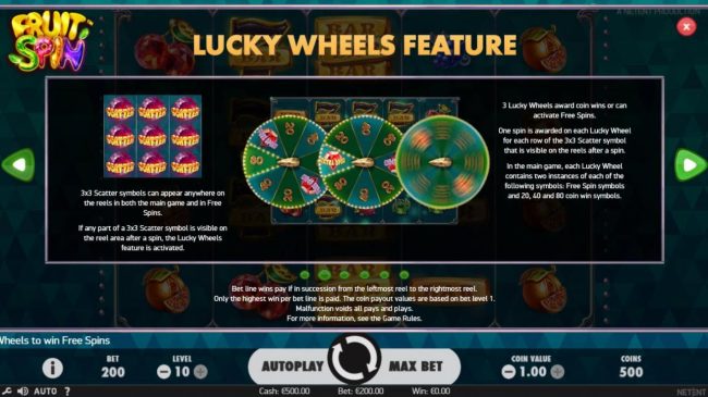 Lucky Wheel Feature Rules