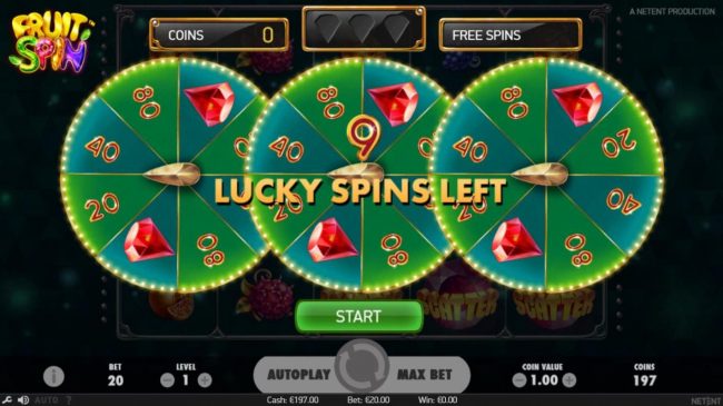 Lucky Wheel Feature Game Board