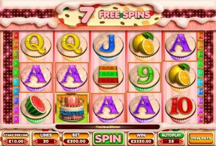 Multiple winning paylines triggers a big win during the free spins feature!