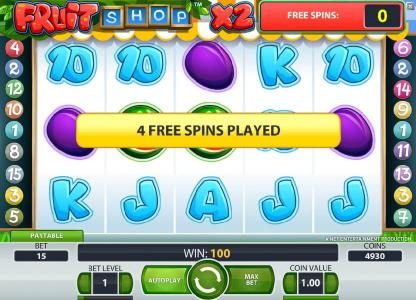 free spins pays out 100 coins