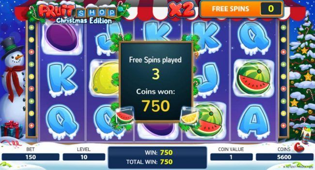 Free spin play will contniue until no more matching winning paylines appear.