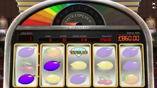 another example of a big win triggered during the free spins feature
