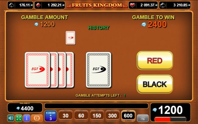 Red or Black Gamble feature