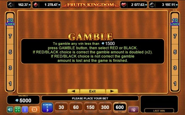 Gamble Feature Rules