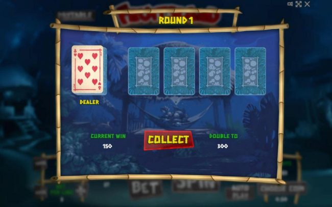 Beat The Dealer - Double or Nothing Gamble Feature Game Board - Select a card that is higher than the dealers for a chance to double your winnings.