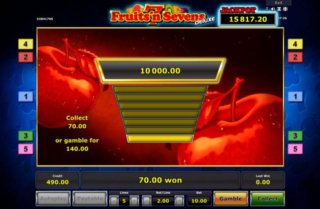 Ladder Gamble Feature Game Board