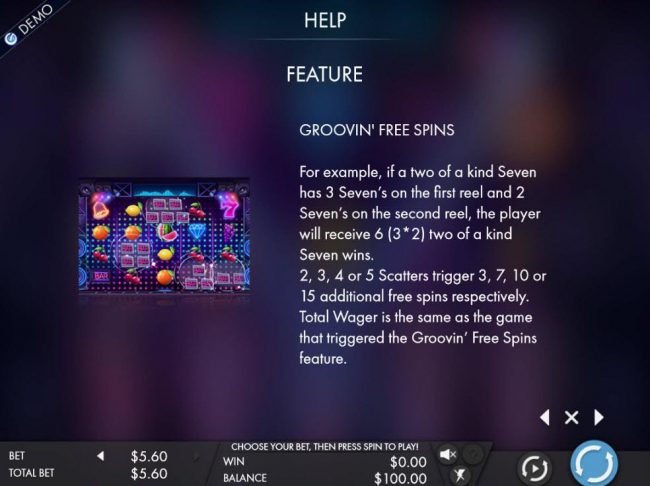 Groovin Free Spins Rules - Continued