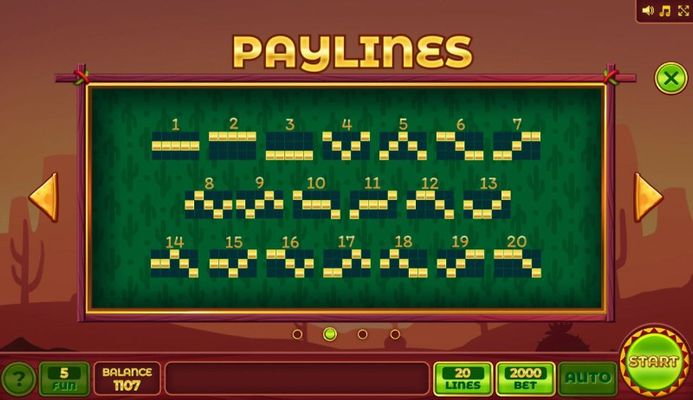 Paylines 1-20