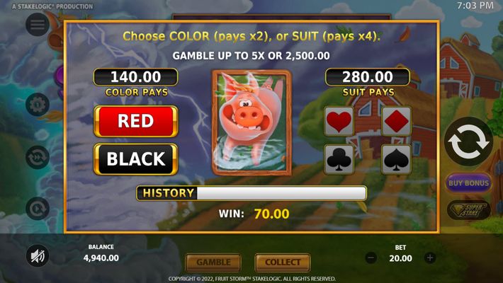 Gamble Feature Gameboard