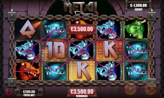 Multiple winning paylines triggers a big win!
