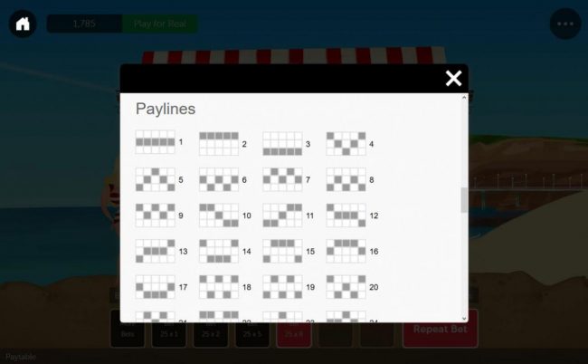 Payline Diagrams 1-20