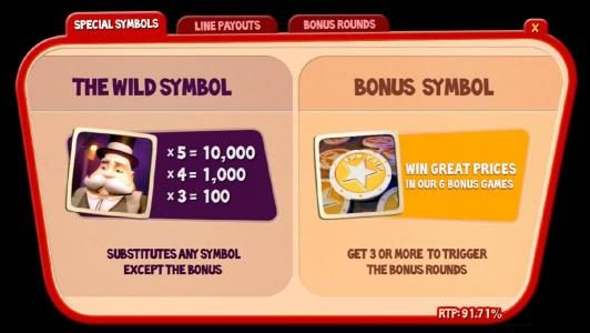 special symbols - wild and bonus