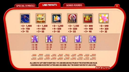 slot game symbols paytable and payline diagrams