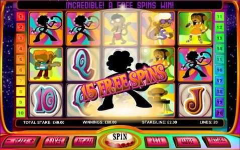 3 or more scatters triggers free spins