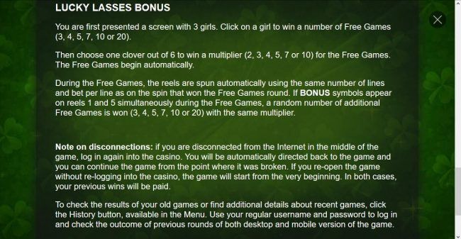 The Lucky Lasses Bonus Rules