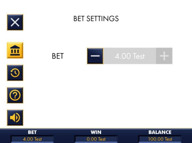 Click on the side menu button to adjust the coin value.