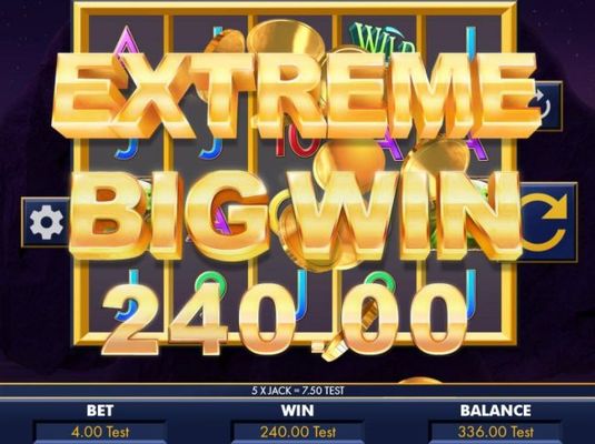 Multiple winning paylines triggers an extreme big win!