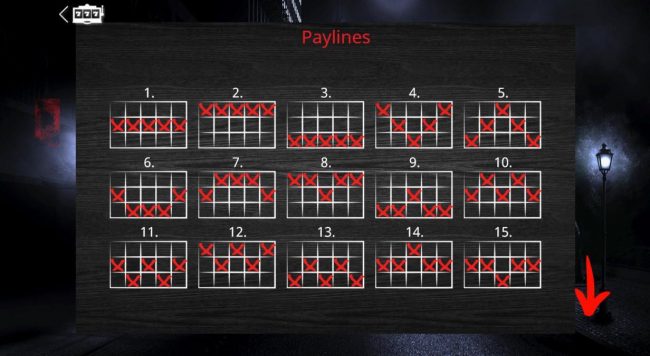 Paylines 1-15