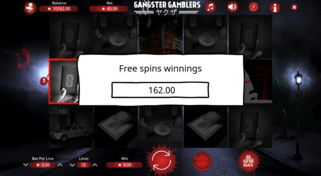 Total Free Games Payout 162 Coins