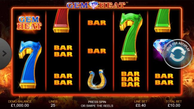 A Vegas casino slot themed main game board featuring five reels and 25 paylines with a $1,200 max payout