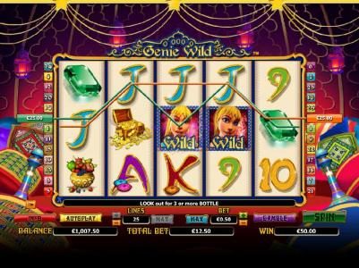 2 four of a kind triggers a $50 jackpot