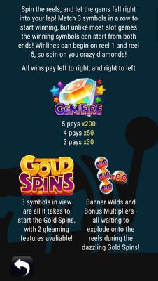 High Value Symbols Paytable