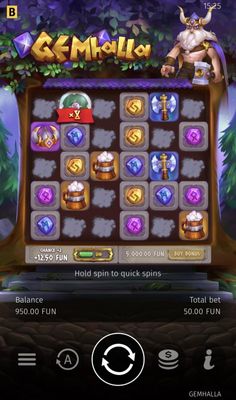 Winning symbol combinations are removed and new symbols drop in place