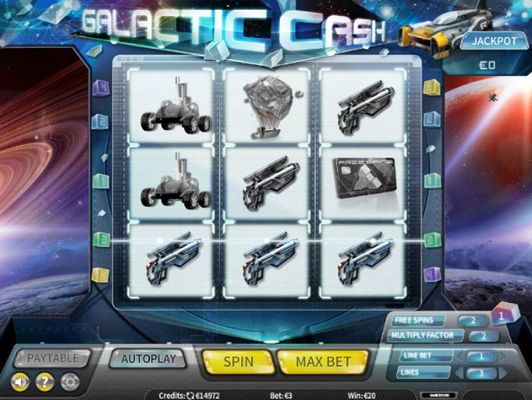 Galactic Cash :: Free Spins Game Board