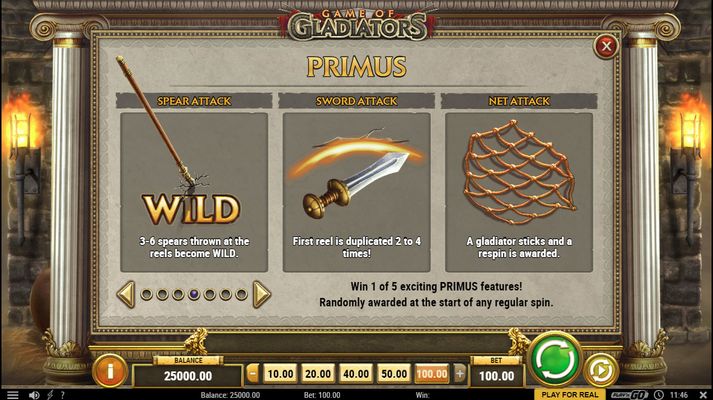 Game of Gladiators :: Wild Symbols Rules