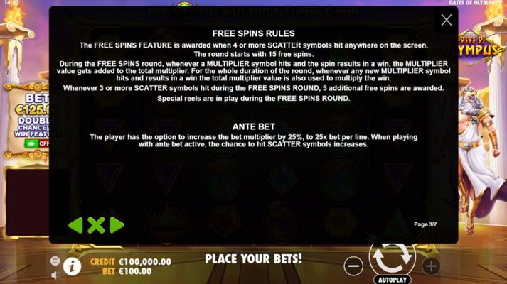 Free Spin Feature Rules