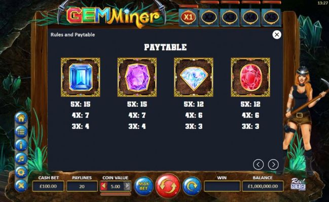 Paytable - Medium Value Symbols