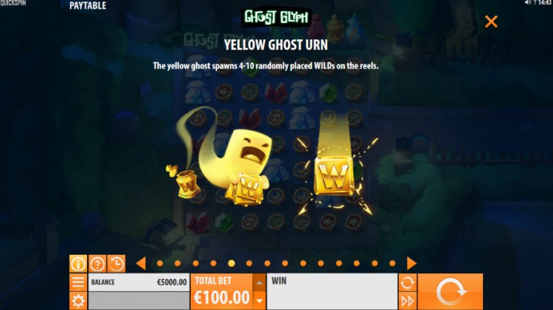 Yellow Ghost Urn Feature