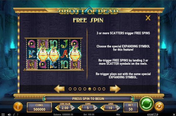 Ghost of Dead :: Free Spin Feature Rules