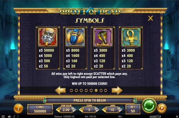 Ghost of Dead :: Paytable - High Value Symbols