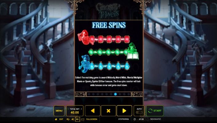 Ghostly Towers :: Free Spins Rules