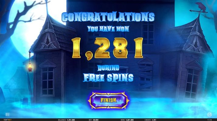 Total free spins payout