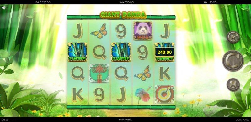 Scatter symbols triggers the free spins bonus feature