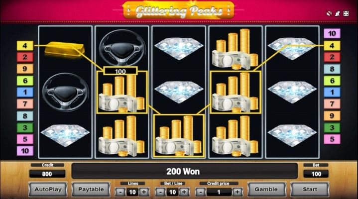 Glittering Peaks :: Game pays in any position