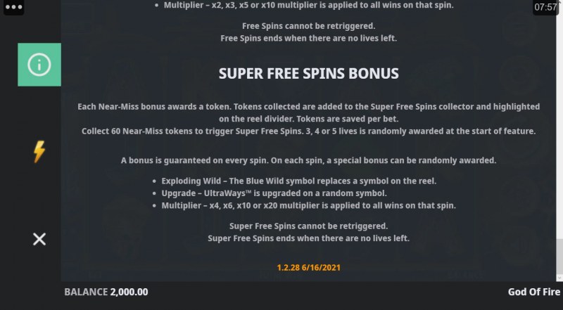 God of Fire Ultraways :: Super Free Spins