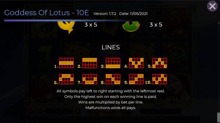 Goddess of Lotus :: Paylines 1-10