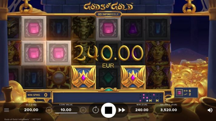Gods of Gold :: Multiple winning combinations