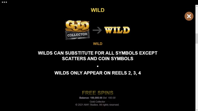 Gold Collector :: Wild Symbol Rules